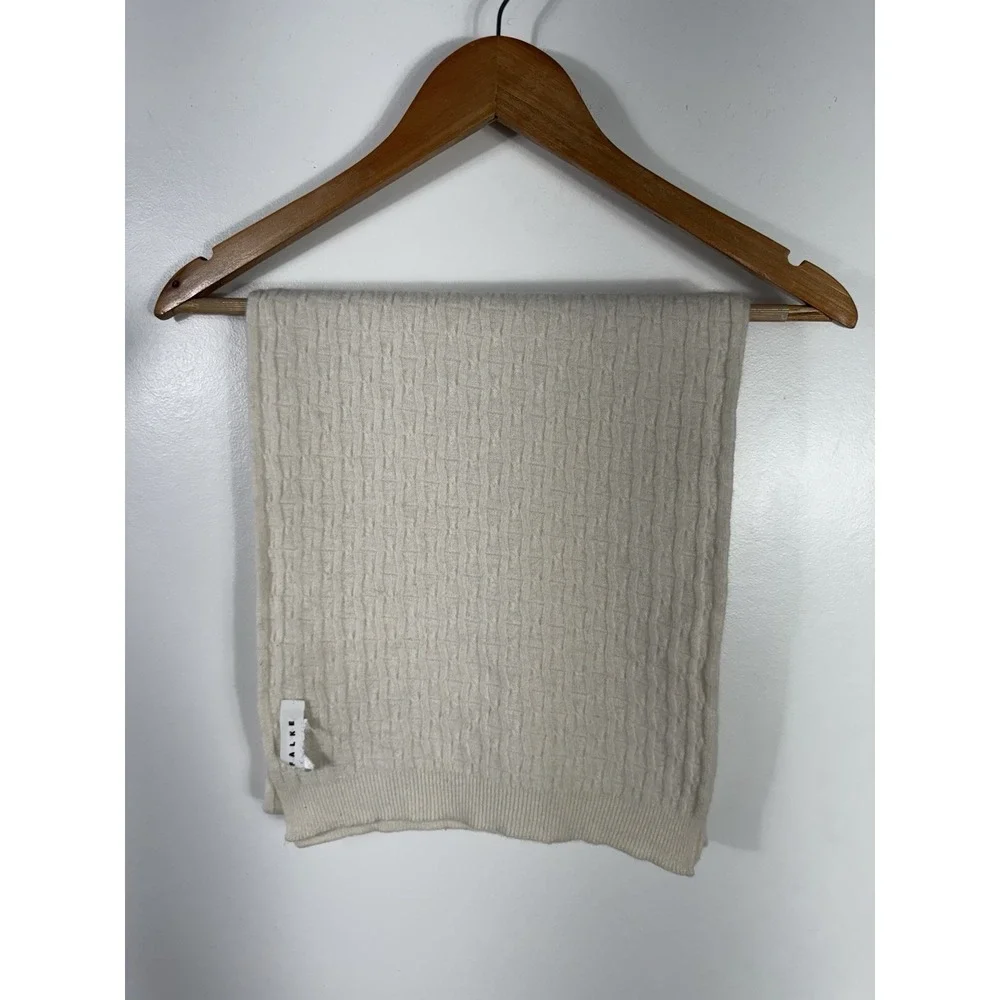 Falke Unisex One Size Ivory Textured Scarf